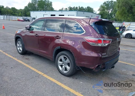 2016 Toyota Highlander Limited V6 from USA, damaged, VIN 5TDDKRFH8GS259534